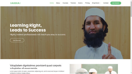 Tarbiat - A education, online learning center, or academy  Template